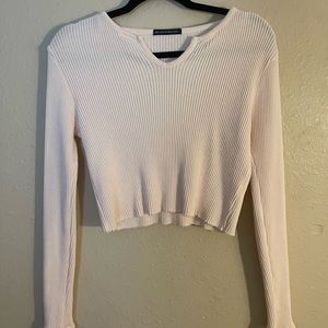 Brandy Melville light pink long sleeve sweater